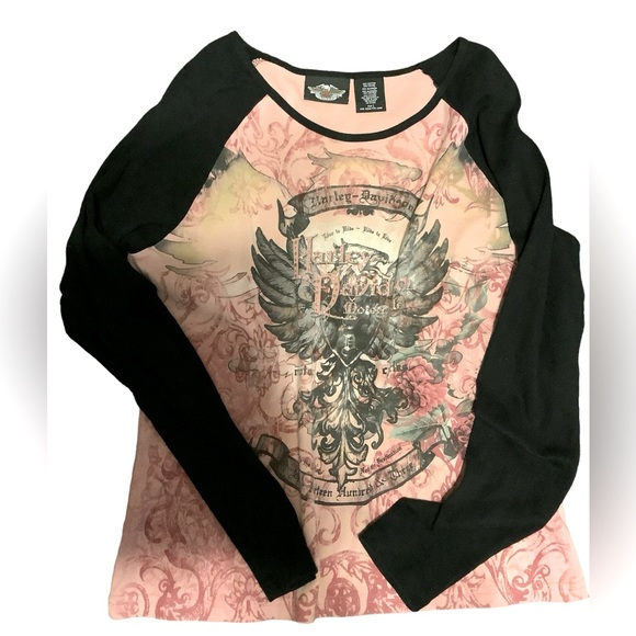 Harley Davidson Women’s Official Baseball Style Top. Size L - Picture 3 of 5